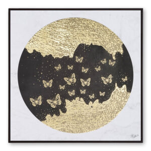 Golden Embossed Wall Painting For Home Decoration , Paintings for Living Room , Modern Art Wall Pinting, For Home Decor (12X12 INCH)