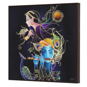 Golden Embossed Wall Painting For Home Decoration , Paintings for Living Room , Modern Art Wall Pinting, For Home Decor (12X12 INCH)