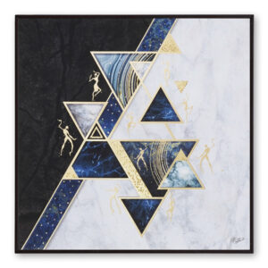 Golden Embossed Wall Painting For Home Decoration , Paintings for Living Room , Modern Art Wall Pinting, For Home Decor (12X12 INCH)