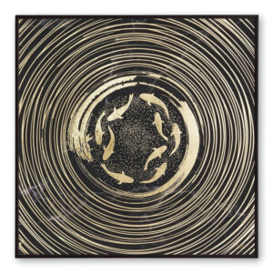 Golden Embossed Wall Painting For Home Decoration , Paintings for Living Room , Modern Art Wall Pinting, For Home Decor (12X12 INCH)