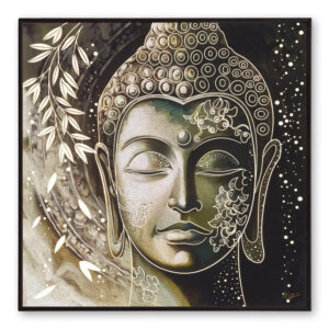 Golden Embossed Wall Painting For Home Decoration , Paintings for Living Room , Modern Art Wall Pinting, For Home Decor (12X12 INCH)