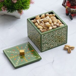Handcrafted Wooden Dry Fruit Box: Elegant Storage for Healthy Treats