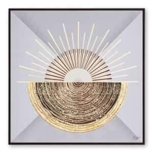 Golden Embossed Wall Painting For Home Decoration , Paintings for Living Room , Modern Art Wall Pinting, For Home Decor (12X12 INCH)
