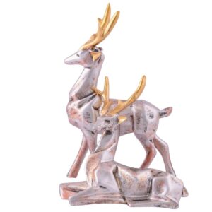 Resin Deer Head Showpiece Animal Figurine for Table Top Good Luck Vaastu Statue