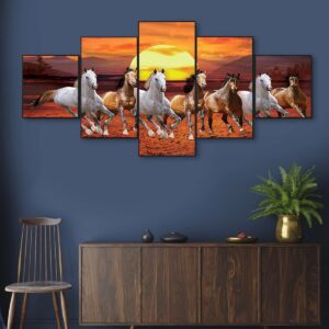 Set Of Five Framed Digital Wall Painting