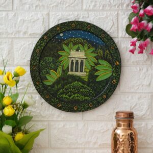 Traditional Pichwai Painting: A House in the Jungle Paradise