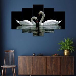 Nature Set of Five 3D Framed Paintings for Wall Decoration – Ideal for Home, Living Room, and Bedroom (125 x 60 CM)