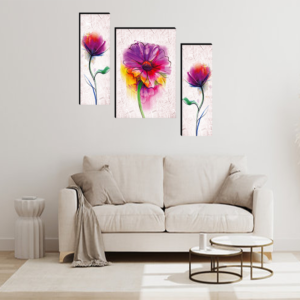 Set Of 3 Digital Wall Painting