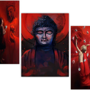 Set Of 3 Digital Wall Painting
