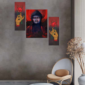 Set Of 3 Digital Wall Painting