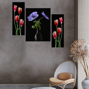 Set Of 3 Digital Wall Painting
