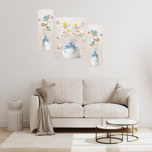 Set Of 3 Digital Wall Painting