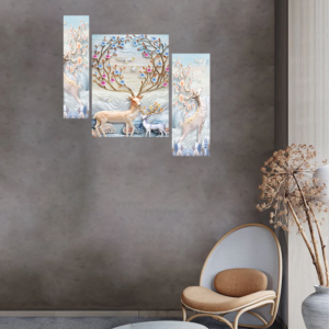 Set Of 3 Digital Wall Painting