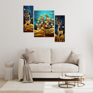 Set Of 3 Digital Wall Painting