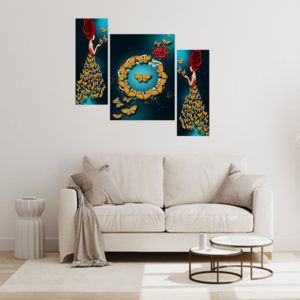 Set Of 3 Digital Wall Painting